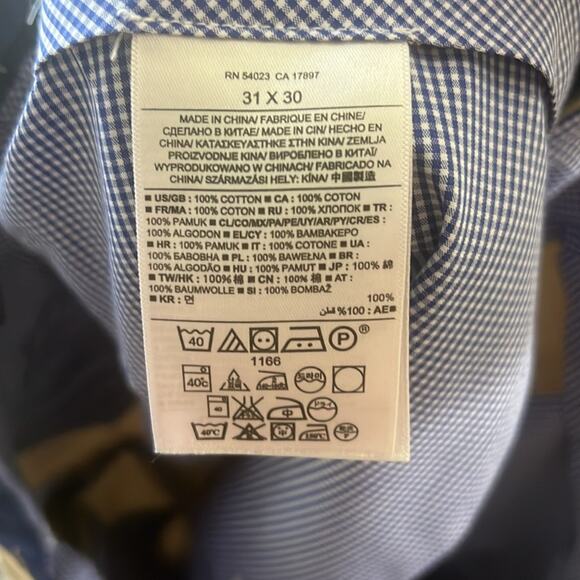 NWT Banana Republic Modern Slim Non-Iron Cotton Pants Mens 31x30 Khaki Preppy - Picture 6 of 6